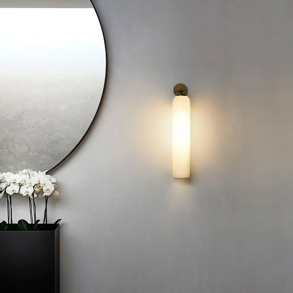 Riven Modern Clear Glass Tube Wall Light